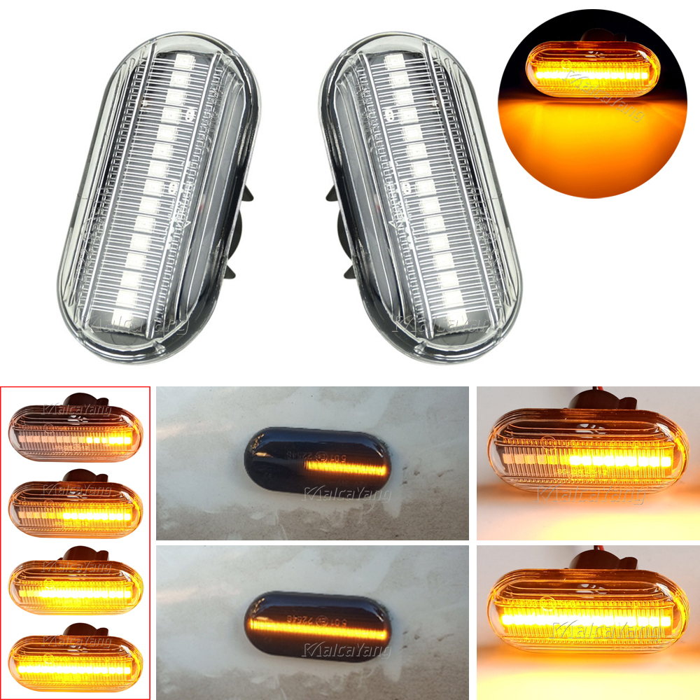 For Renault Clio 1 2 KANGOO MEGANE ESPACE TWINGO MASTER Led Dynamic Side Marker Turn Signal Light for Nissan Opel Smart FORTWO