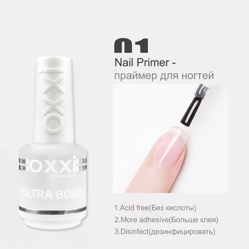 OXXI 15ml Base y capa superior para esmalte de Gel barniz semipermanente capa superior de goma y capa Base Gellac uv led esmalte permanente Lak