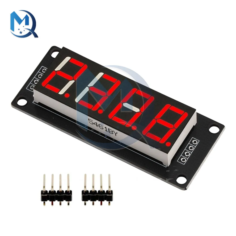0.56 인치 TM1637 LED 디지털 디스플레이 모듈 Arduino 디스플레이 모듈 용 4 자리 7 세그먼트 디지털 튜브 흰색/빨간색/노란색/녹색/파란색