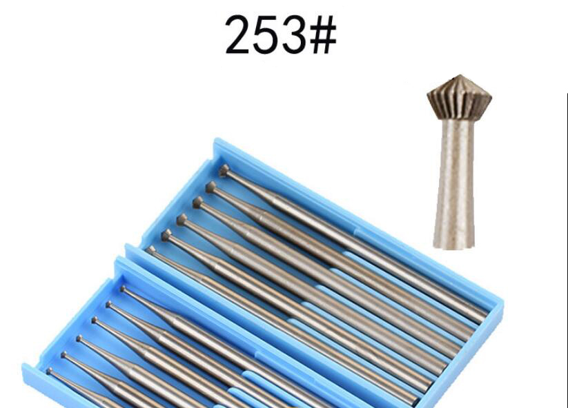 Боры для установки драгоценных камней, стоматологические сверла для полировки и гравировки ювелирных изделий, набор инструментов толстой формы НЛО #   253 модель
