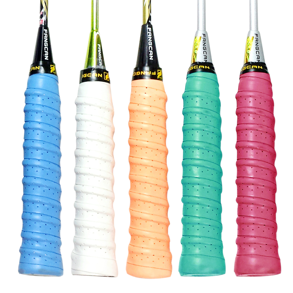 FANGCAN 3PCS Anti SLIP TENNIS Overgrip แบดมินตันสควอชแร็กเก็ตเทป PU Over Grip สําหรับพาเดลไม้เทนนิสชายหาดตกปลา Rod