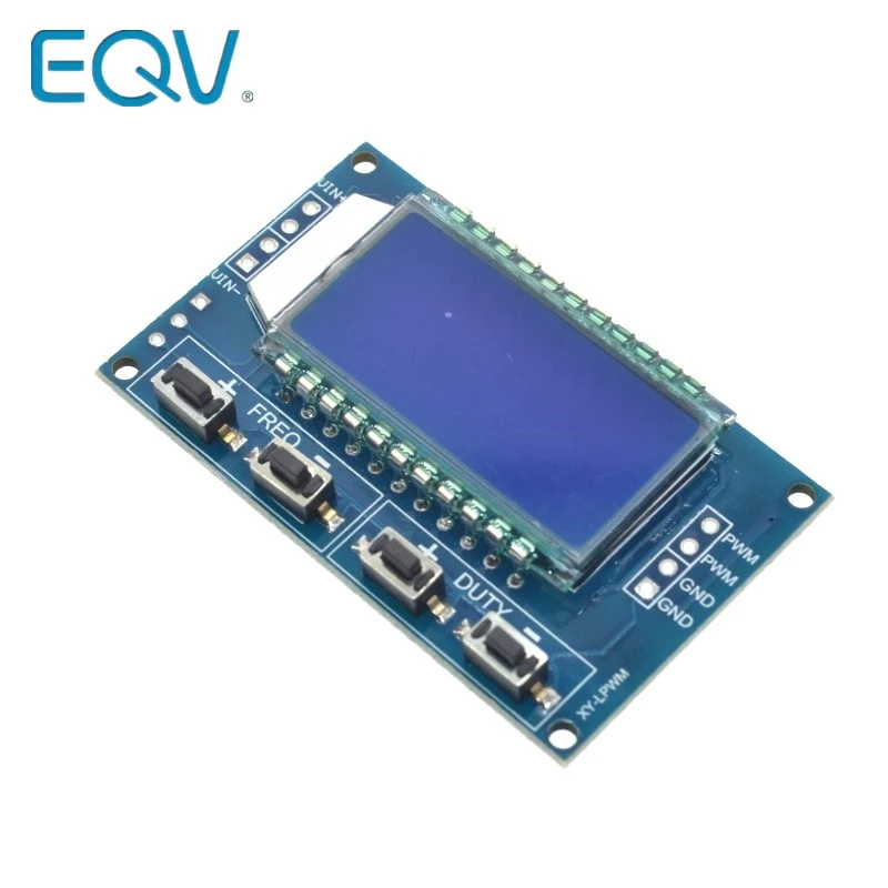 Generador de señal PWM, módulo ajustable de ciclo de trabajo de frecuencia de pulso, pantalla LCD, 1Hz-150Khz, 3,3 V-30V, módulo de placa PWM