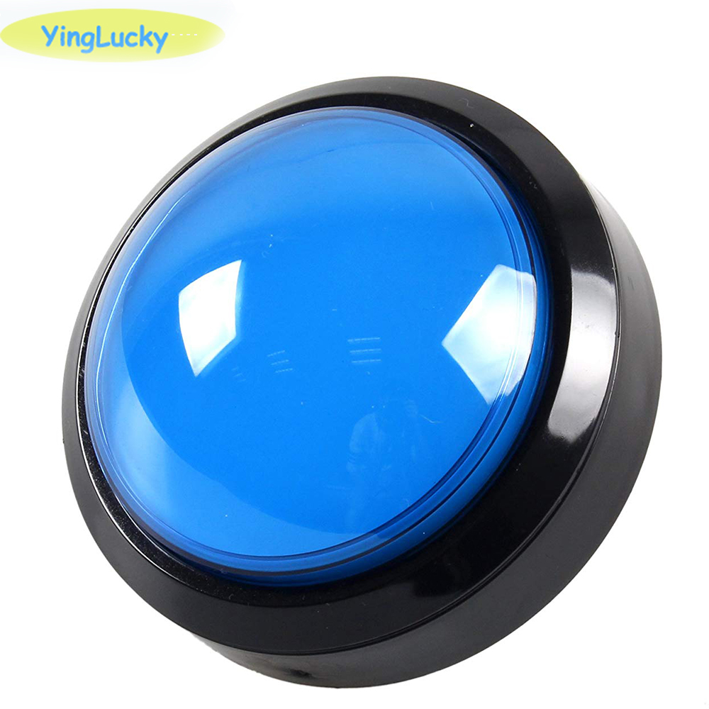 1 Stück Big Dome Drucktaster 100 mm beleuchtete Arcade-Drucktaster LED 12 V Netzschalter Drucktaster mit Mikroschalter