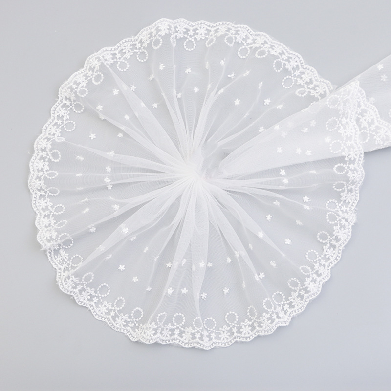 Saia do laço do bordado com fio dado forma, acessórios do casamento, decoração DIY da roupa, 3 jardas, venda quente