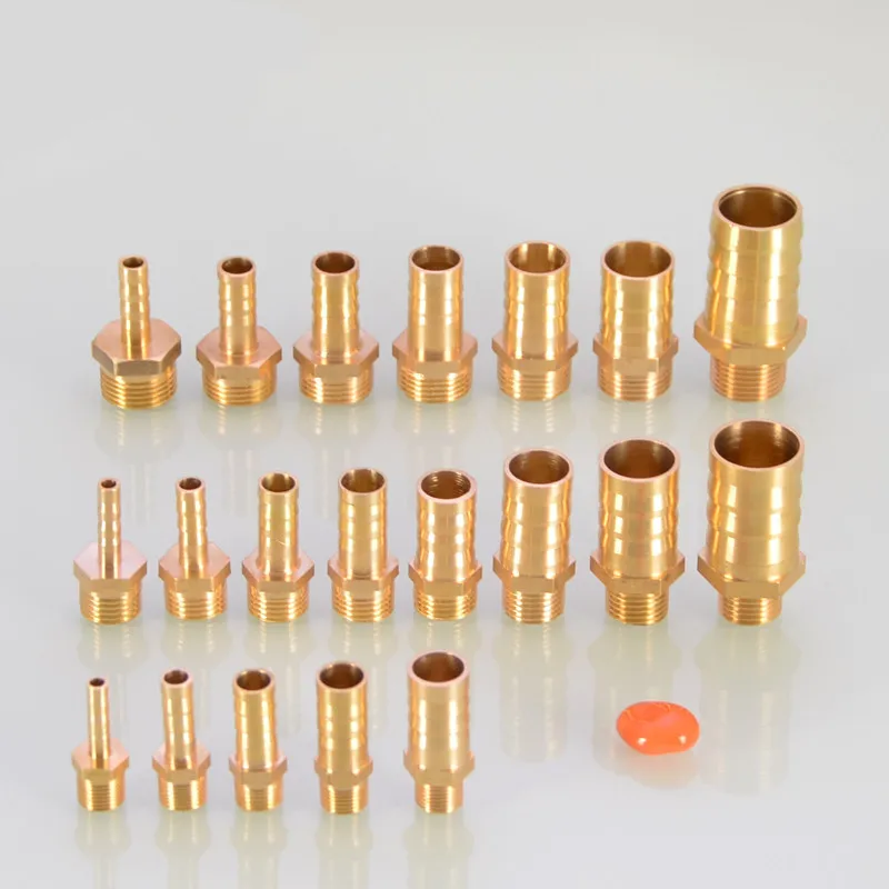 PC PCF PL PLF conector Pagoda 6 8 10 12 14 16mm conector de lengüeta de manguera rosca de cola 1/8 1/4 3/8 1/2 BSP accesorio de tubería de latón