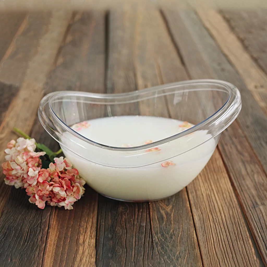 Bé Đạo Cụ Chụp Ảnh Trong Suốt Nhựa Dẻo Sữa Mini Bồn Tắm Cho Bé Phòng Thu Đạo Cụ Chụp Ảnh Cũi Cho Buổi Chụp Hình