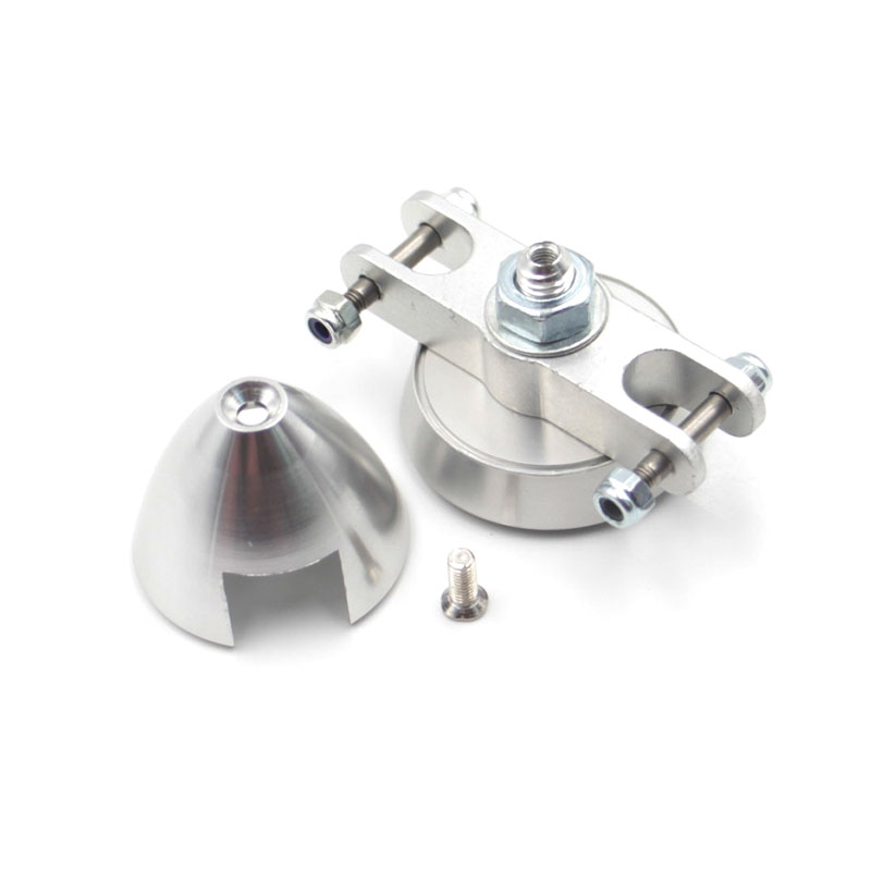 Cubierta giratoria de hélice plegable de aleación de aluminio plateado D28 D33 D38 D43 D48mm diámetro del eje 3,0/3,17/4,0/5,0mm para planeador RC DIY