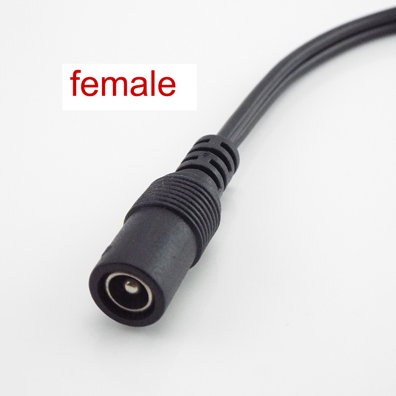 Cable divisor de potencia DC 1 hembra a 2 macho 2,1*5,5mm para cámara CCTV accesorios de seguridad DVR tira de luz LED