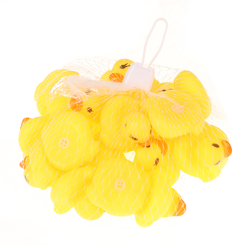 20ชิ้น/ถุงยางสีเหลืองเป็ดอาบน้ำเด็กน้ำของเล่นเด็กของขวัญของเล่นขายส่งราคาถูก