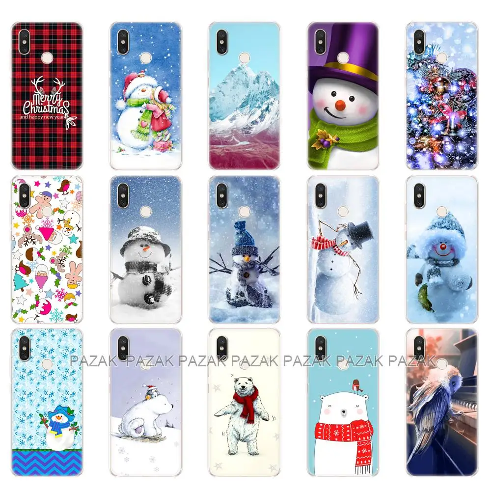 Casing untuk Xiaomi Mi 8 6.21 Inci untuk Xiaomi Mi 8 SE 5.88 Inci Sampul Ponsel untuk Xiaomi Mi8 Pro Musim Dingin Pohon Salju Natal Tahun Baru