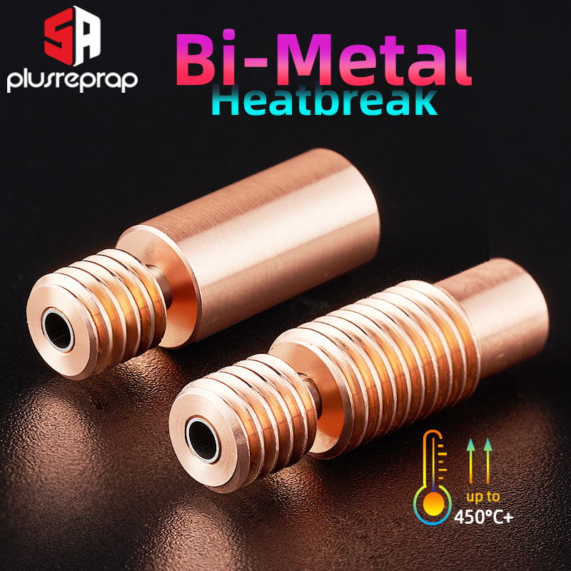 Heatbreak V6 HOTEND de cobre y Heatbreak para filamento de 1/2mm, Prusa i3 MK3, 1,75 Uds.