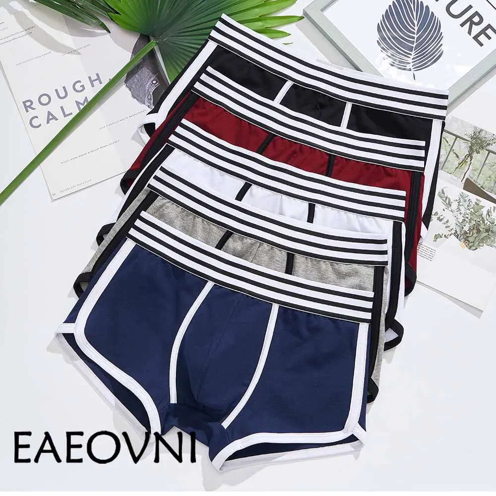 4 Quần Lót Nam Boxer Cotton Cuecas Võ Sĩ Nam Quần Lót Boxer Quần Lót Gợi Cảm U Lồi Túi Người Thoáng Khí Nam quần Lót