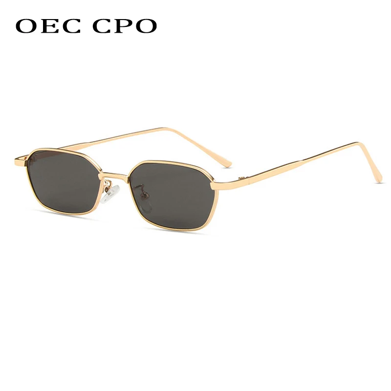 OEC CPO gafas de sol cuadradas pequeñas para mujer y hombre, gafas de sol con montura metálica Steampunk, gafas Retro para hombre, gafas UV400 O949