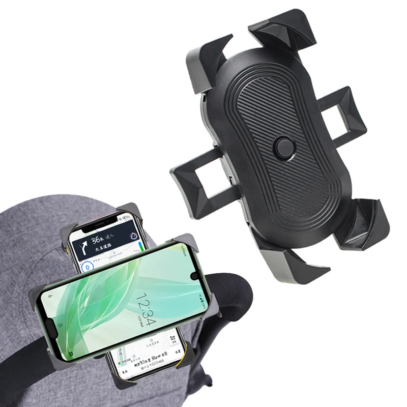 Acessórios para carrinho de bebê, suporte para celular, rack universal 360 giratório, carrinho de bicicleta, suporte para telefone para iphone, dispositivo gps