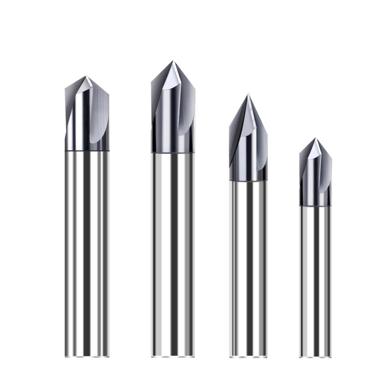 Chamfer Xay Cắt Carbide Góc Mũi Khoan Chamfering Cấp Cối Xay Deburring Cạnh V Grove Router 60 90 120 Độ 2 3 sáo