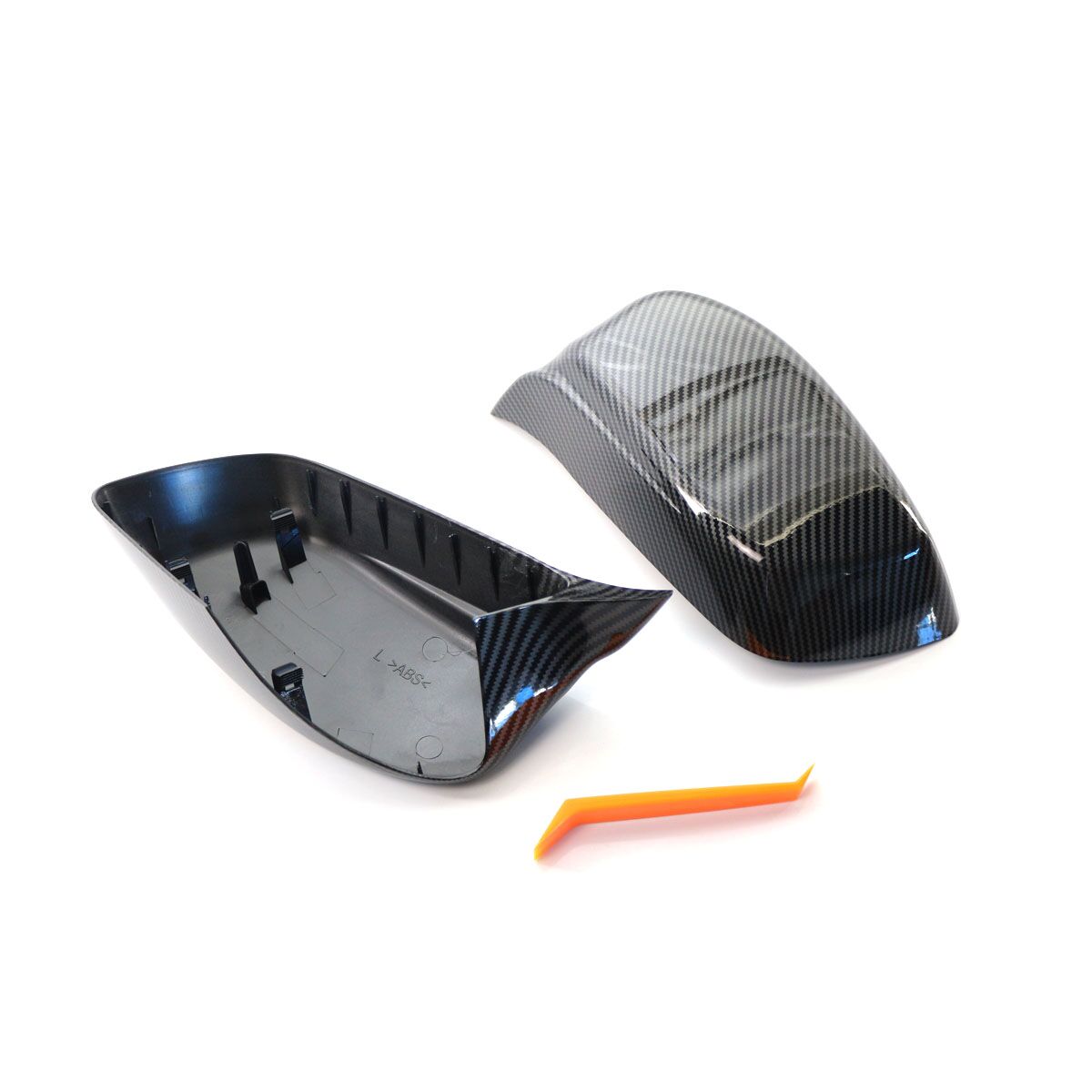 Rearview Mirror Cover Cap Carbon Fiber / Black for BMW 5 Series E60 E61 E63 E64 2004-2008 520i 525i 528i 528xi 530i