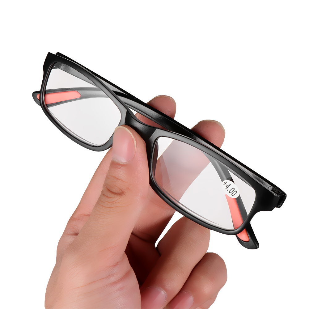 1 Máy + 1.00 ~ + 4.0 Diop Unisex Đen Mắt Linh Hoạt Kính Mắt Di Động Chăm Sóc Thị Lực Siêu Nhẹ Phóng Đại kính