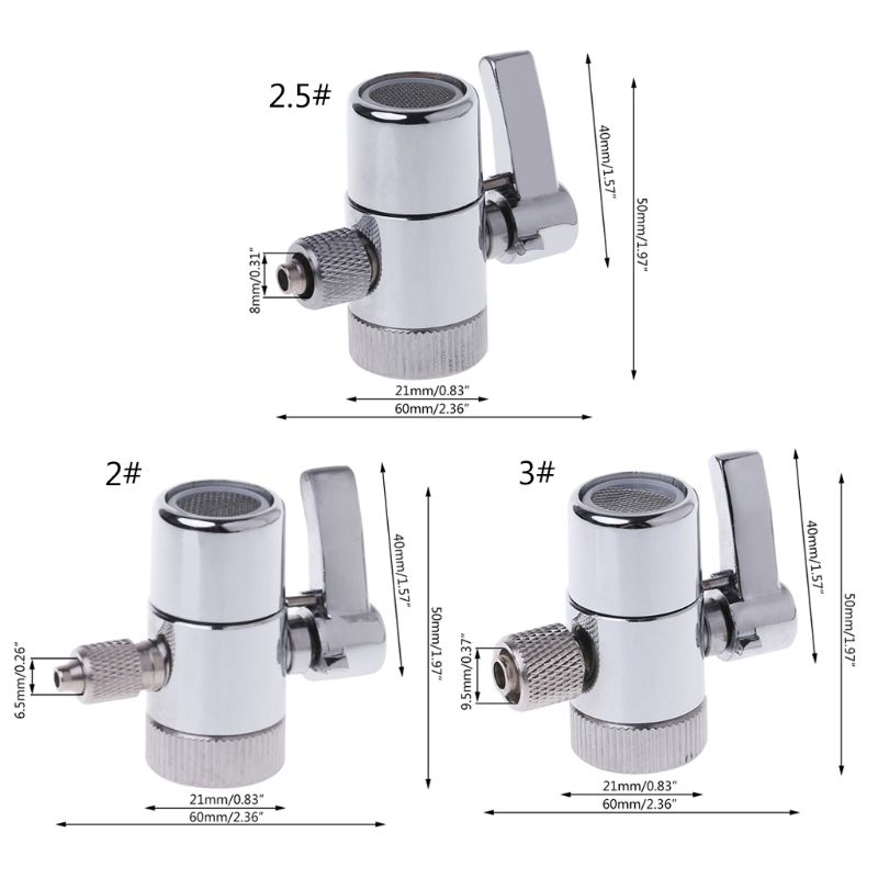 M22 Brass Water Filter Faucet Replacement Parts Diverter Valve Ro System 1/4" 2.5/8" 3/8" Tube Connector Fittings Home Kitchen