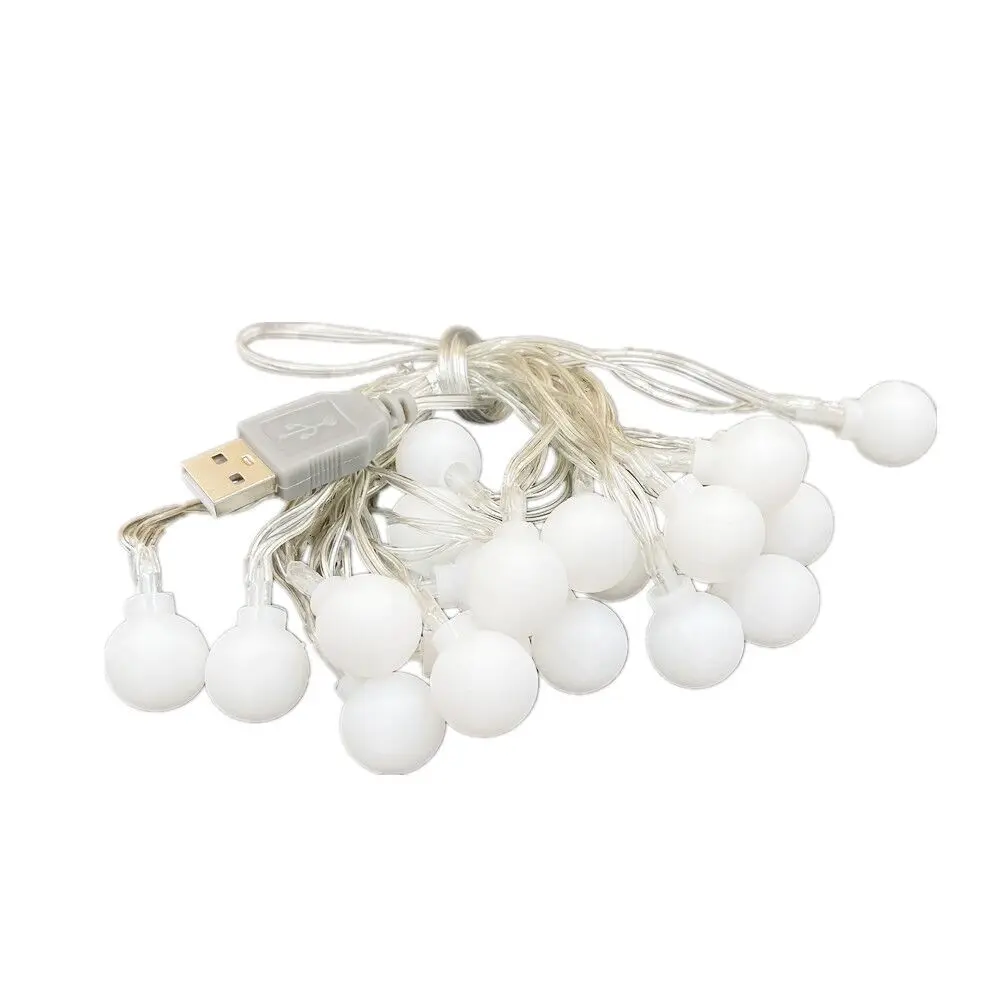 Holiday Light Chain Ball LED String Lighting 3M 5 m10m USB Lamp Bulb Light String impermeabile Outdoor Wedding Christmas Led String
