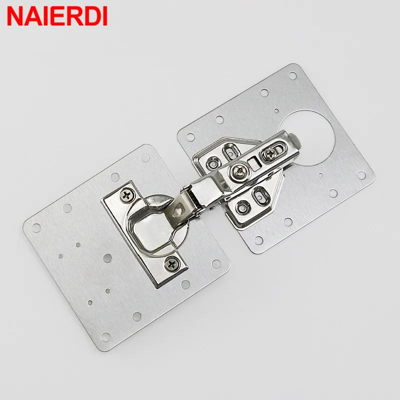 NAIERDI 1/2/4/8 Cái Bản Lề Sửa Chữa Tấm Thép Không Rỉ Chống Đồ Nội Thất Gắn Tấm Cửa Tủ bản Lề Sửa Chữa Gắn Dụng Cụ