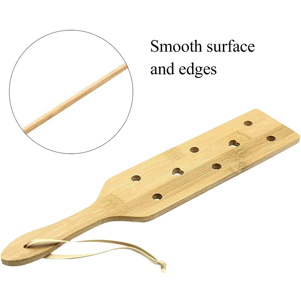 13.4Inch Gỗ Tre Mái Chèo Nhẹ Mỏng Gỗ Mái Chèo Với Luồng Không Khí Lỗ Cho Ánh Sáng Chơi, Cưỡi Ngựa Cưỡi Ngựa Bát