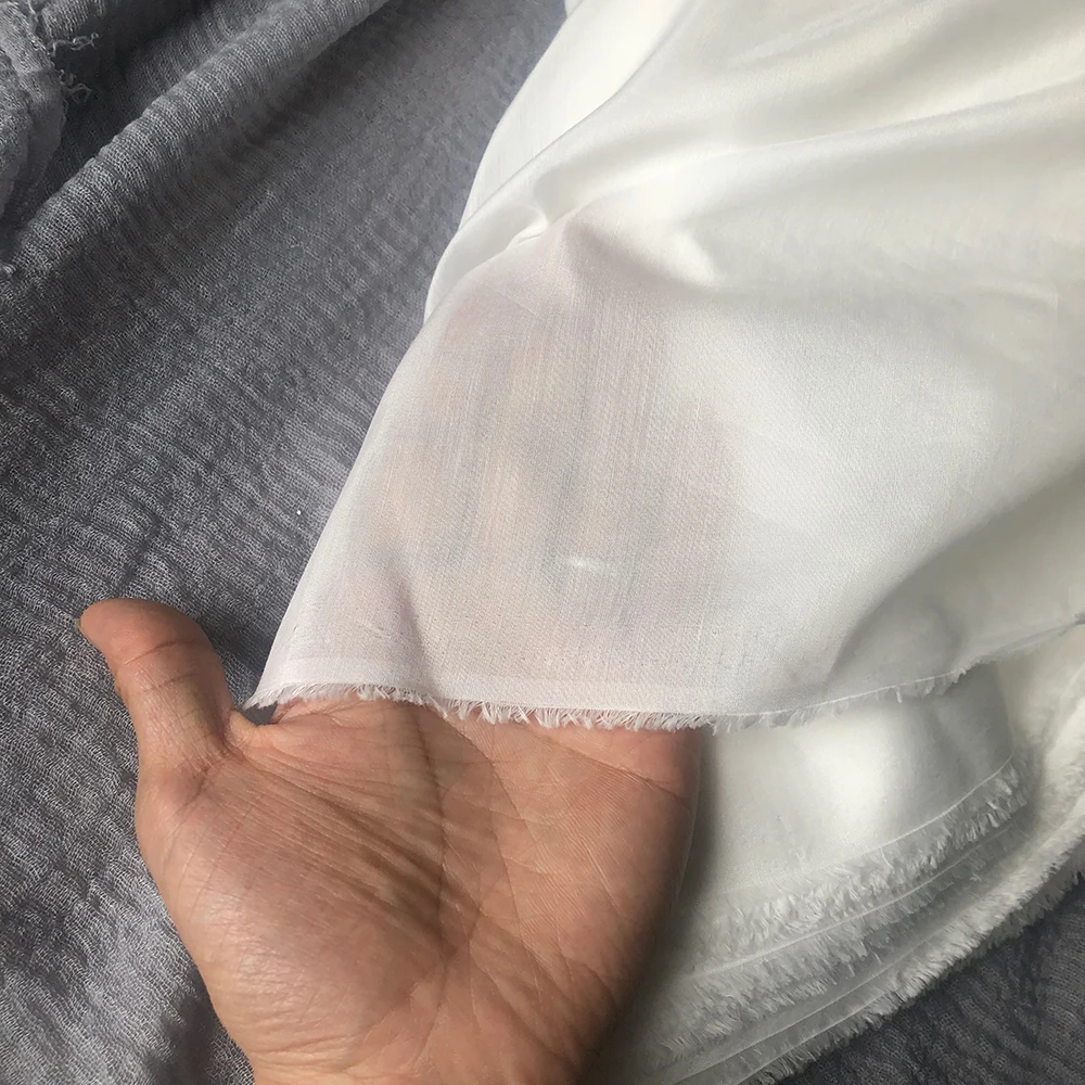 Bestilk Qualität Glatte Seide/Baumwolle Stoff Sommer Kleid Futter Bekleidungsmaterial DIY Kleidung Stoffe für Schal