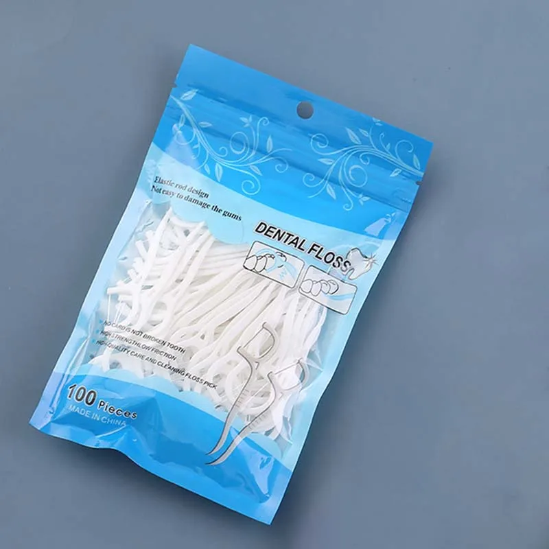 100 Chiếc Chỉ Nha Khoa Flosser Phím Tăm Răng Dính Làm Sạch Răng Bàn Chải Kẽ Răng Chỉ Nha Khoa Chọn Vệ Sinh Răng Miệng Chăm Sóc
