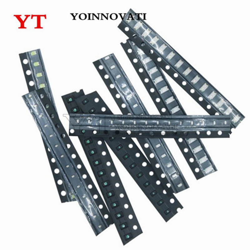100pcs 0402 0603 0805 1206 1210 SMD LED rosso giallo verde bianco blu diodo luminescente chiaro Set di diodi luminosi a LED