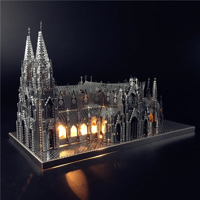 Sắt Sao 3D Xếp Hình Kim Loại Nhà Thờ Chính Tòa Thánh Patrick Mô Hình Bộ Dụng Cụ Tự Làm 3D Laser Cắt Ghép Đồ Chơi Sáng Tạo