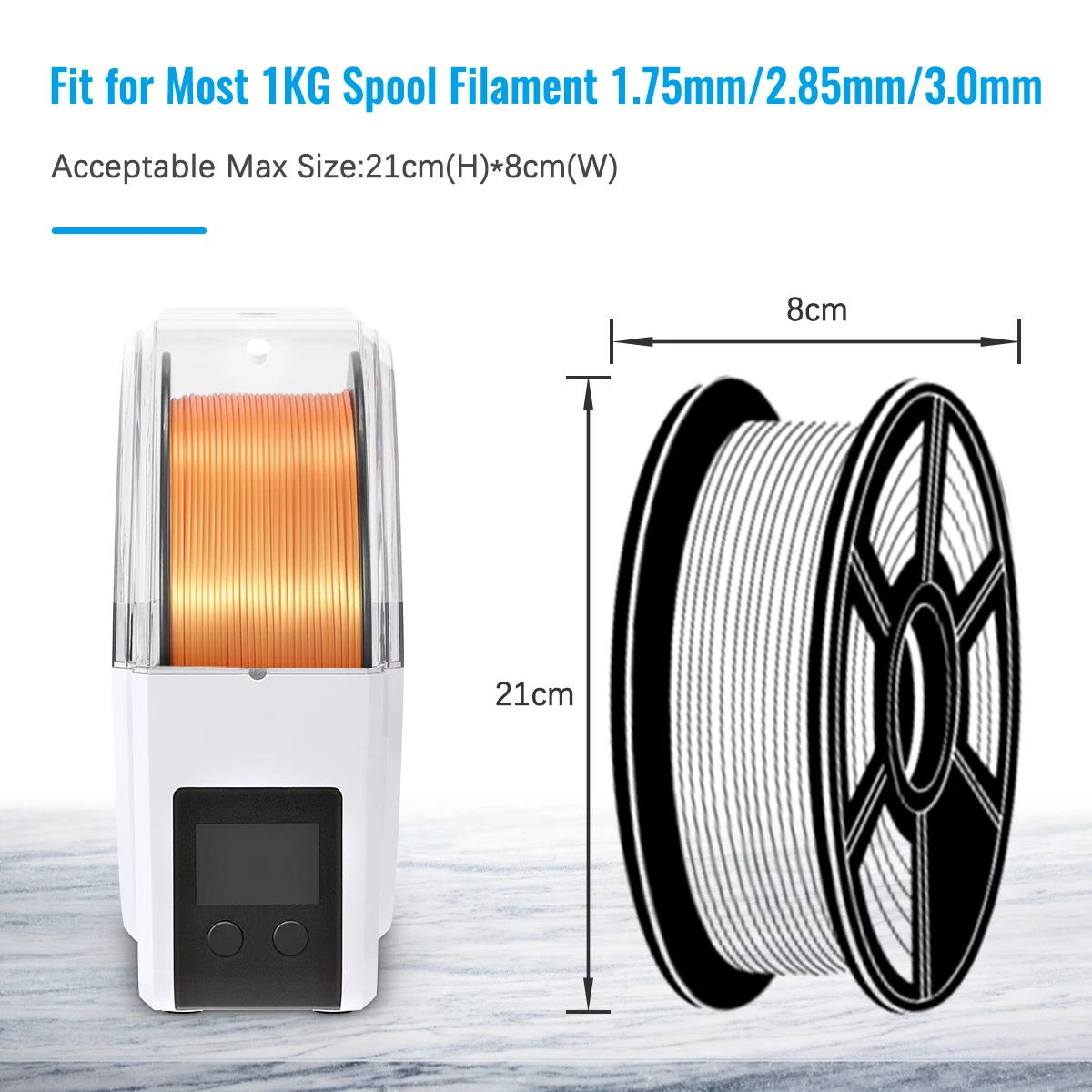 SUNLU S1 PLUS Pudełko na suszarkę do żarnika Przechowywanie materiału Dry During Drukowanie 3D Ekran LCD Części drukarki 3D Pudełko na suszarkę do żarnika