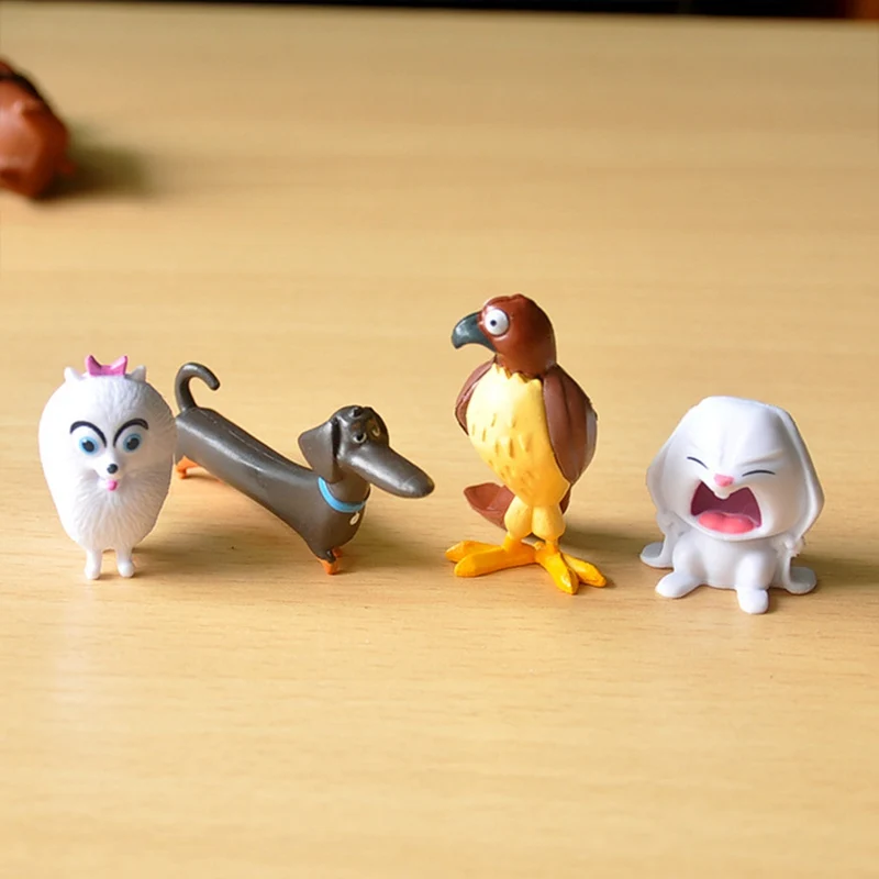 14 pcs Secret สัตว์เลี้ยง PVC กระต่าย Snowball Gidget Mel Dog Max Duke Cat Action Figure ของเล่นคริสต์มาสของขวัญของเล่น