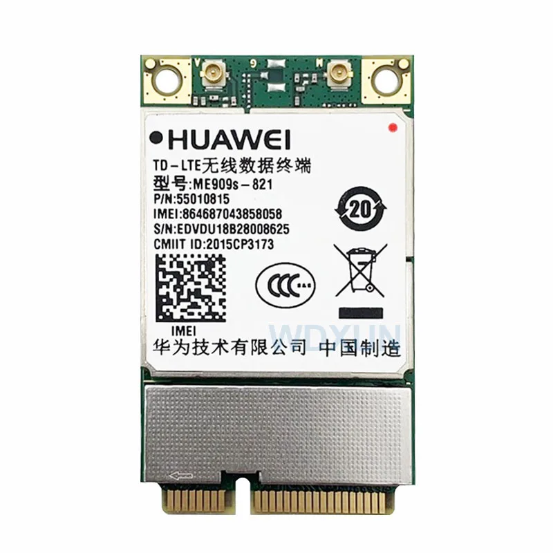 ME909s-821 Модуль 4G LTE FDD-LTE TDD-LTE Mini PCI-E Cat4 4G Card ME909s для B1 B3 B5 B8 B38 B39 B40 B41 для ноутбука