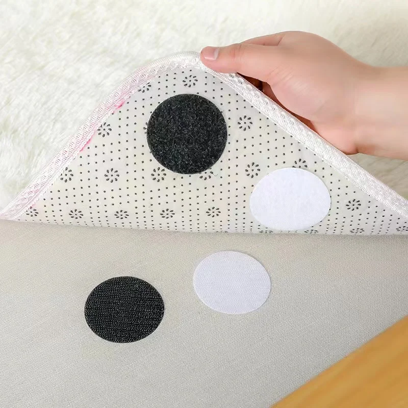 60 มม.Strong Self กาวไนลอน Hook Dots สติกเกอร์กาวเทปสําหรับผ้าปูที่นอนโซฟาพรม Anti SLIP MAT