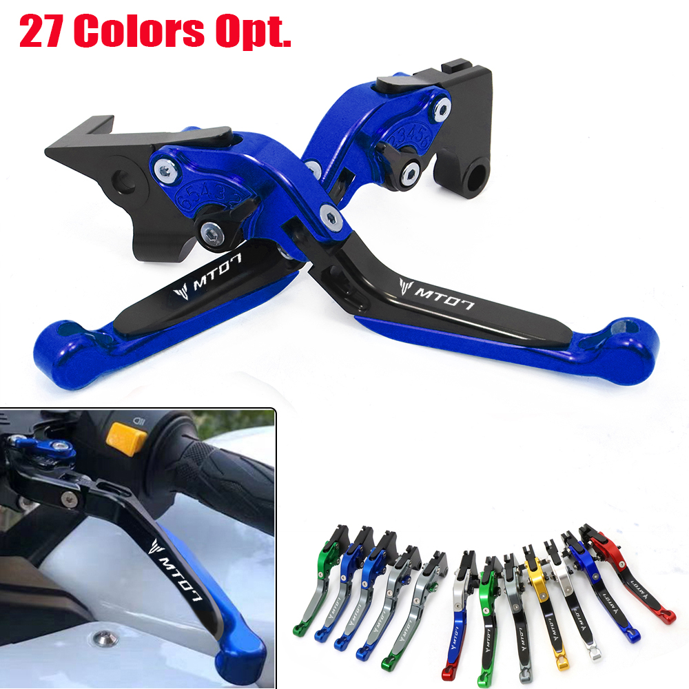 Für Yamaha MT-07 FZ-07 MT07 FZ07 MT07 FZ07 2014–2023, Motorrad, CNC-verstellbar, klappbar, ausziehbar, Bremskupplungshebelgriff