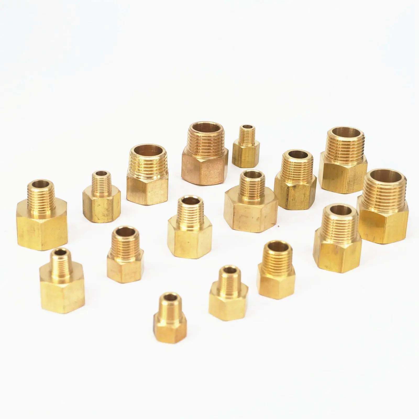 1/8 "1/4" 3/8 "1/2" NPT Weiblichen Zu Männlichen BSP Messing Rohr Fitting Adapter Für Manometer gas Kraftstoff Wasser