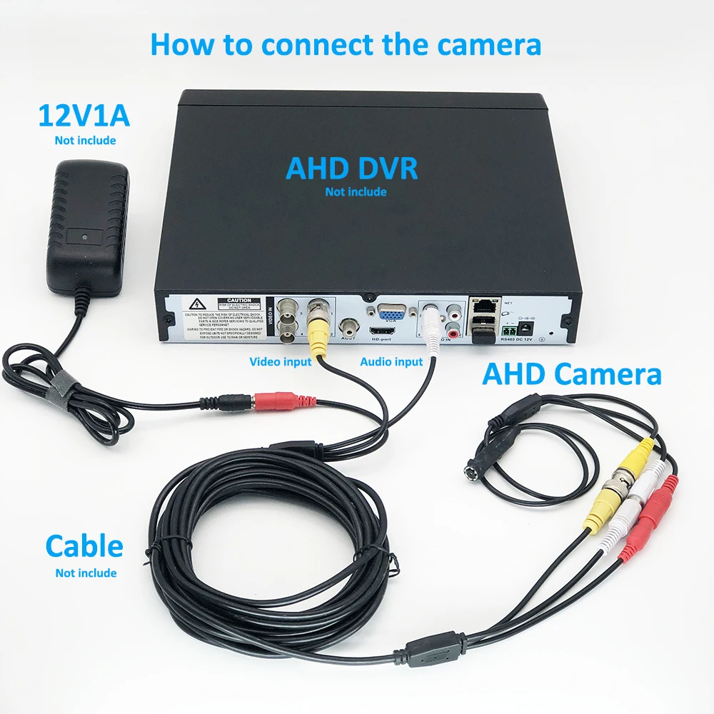 Мини-камера видеонаблюдения 1080P 720P HD AHD 2 Мп с разъемом BNC Video и RCA Audio MIC для домашней системы AHD DVR