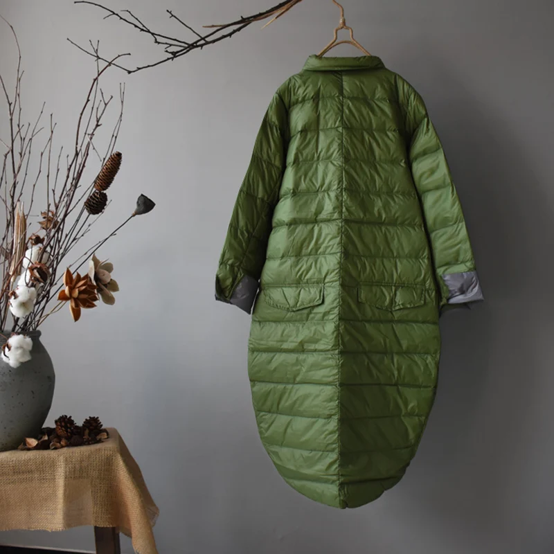 SEDUTMO Mùa Đông Dài Vịt Xuống Áo Khoác Nữ Siêu Nhẹ Mỏng Oversize Áo Khoác Mùa Thu Thon Gọn Bỏ Túi Parkas ED1470