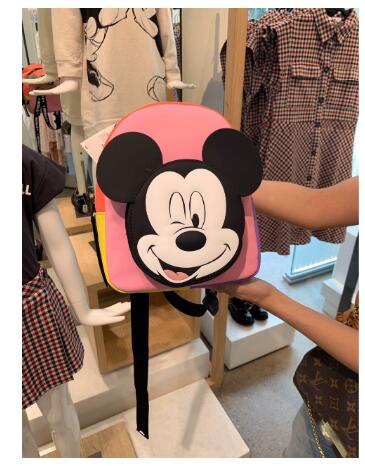 Disney-mochila con estampado de Mickey y Minnie Mouse para niño y niña, morral escolar con estampado de pato Donald