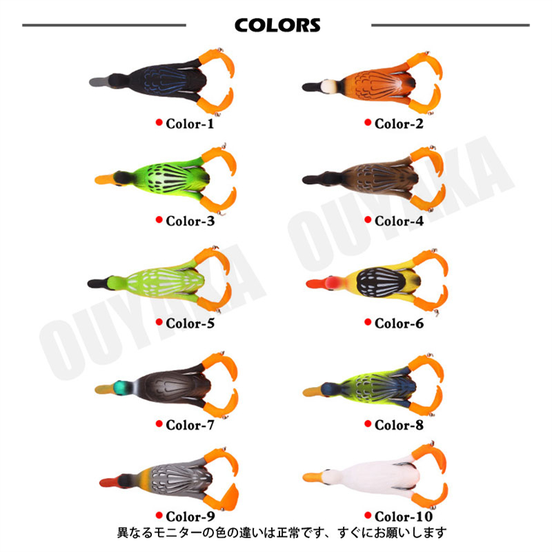 Peralatan memancing bebek, peralatan memancing berputar mengambang Isca berat buatan 12g 9.5cm Kit artikulos umpan lembut Pesca Pike Leurre