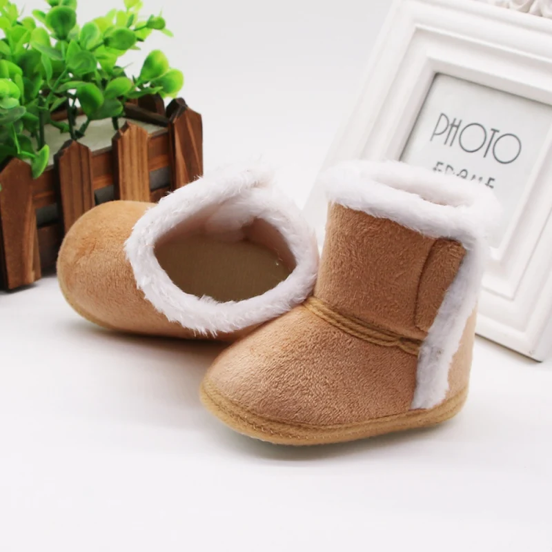 Mùa Đông Cho Bé Trẻ Em Chống Trơn Trượt Đế Mềm Mộc Giày Bé Trai Bé Gái Da Lộn Da Cũi Giày 0-18M
