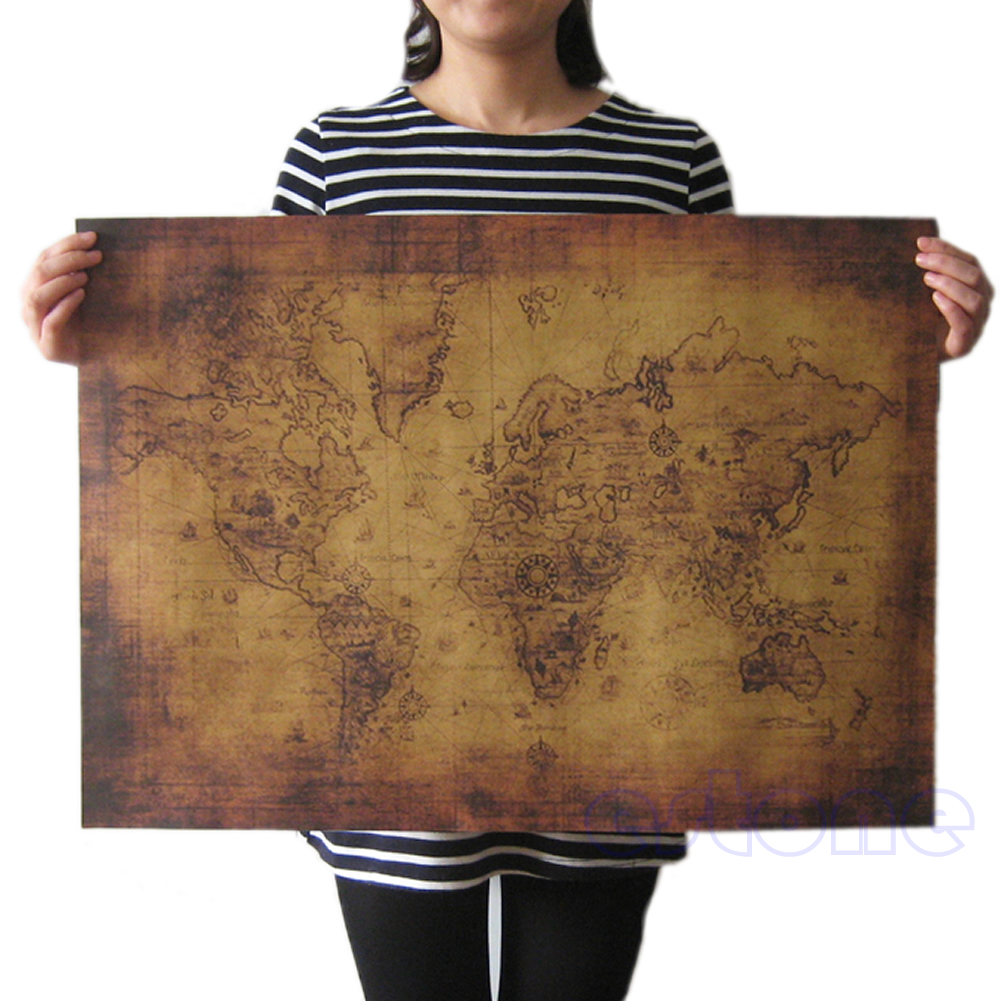 Affiche en papier rétro Vintage, grand format 71x51cm, vieux monde, cadeaux
