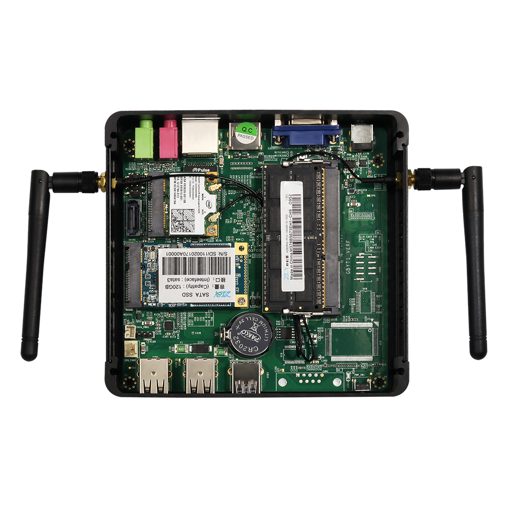 Intel Core i7 4500U Fanless Mini PC HTPC จอแสดงผล HDMI VGA 8xUSB 300Mbps WiFi Gigabit Ethernet รองรับ Windows 7/10 Linux