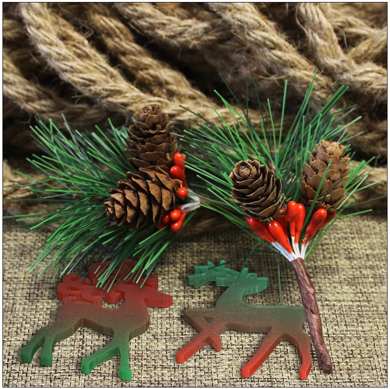 DIY クリスタルエポキシ樹脂モールドクリスマスシリーズクリスマスヘラジカキーホルダー飾りシリコーンモールド