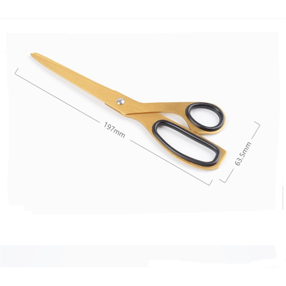 Asymmetry Fabric Dressmaking Cutter Tailor Shear Golden Scissors Household Cutting Tools Office And Home Scissors