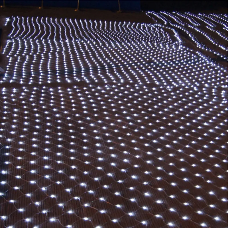 1.5x1.5M 3x2M 220V LED Net Mesh Fairy String Light Garland Window Curtain Christmas Fairy Light Wedding Party Holiday Light