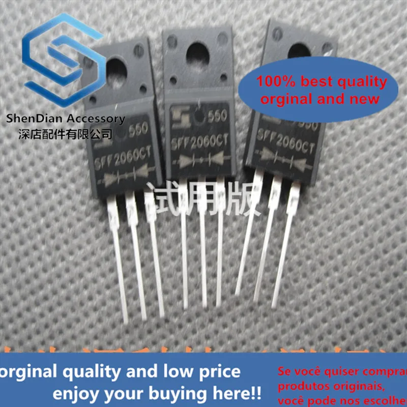 10pcs solo originale nuovo reale sotck SFF2060CT 20A 600V TO-220F Super veloce recupero dei diodi SFF2006
