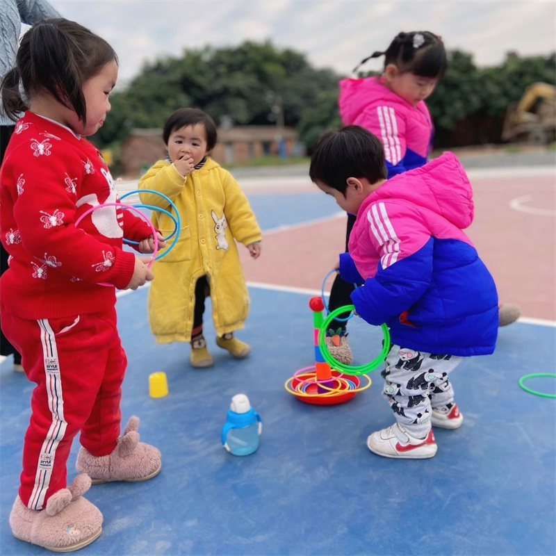 Trẻ Em Xếp Chồng Lớp & Ném Vòng Vòng Tròn Trò Chơi Bé Ngoài Trời Đầu Gia Cố Đồ Chơi Vui Nhộn Bộ Cha Mẹ-Con Họ Vòng Nhẫn tung Đảng