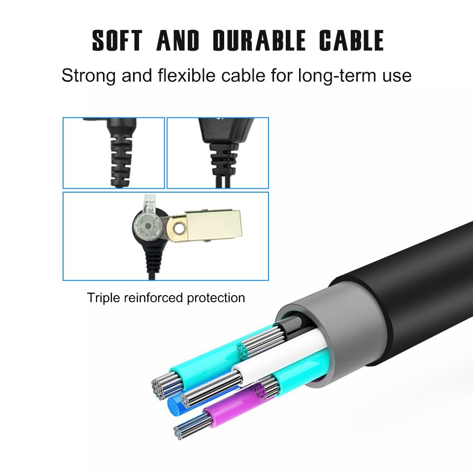 Retevis 10個トランシーバーヘッドセットトランシーバの音響管イヤホンpttモトローラDP1400/GP2000/CP200/040 hyt