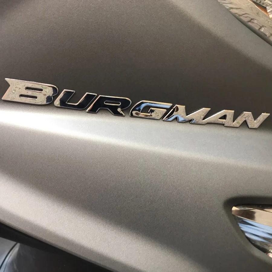 Yecnecty Dành Cho Xe Suzuki Burgman AN125 AN200 AN400 AN650 Xe Máy Phản Quang Dán Đề Can 3D Chrome 1 Bộ Xe Trượt Scooter Biểu Tượng Huy Hiệu
