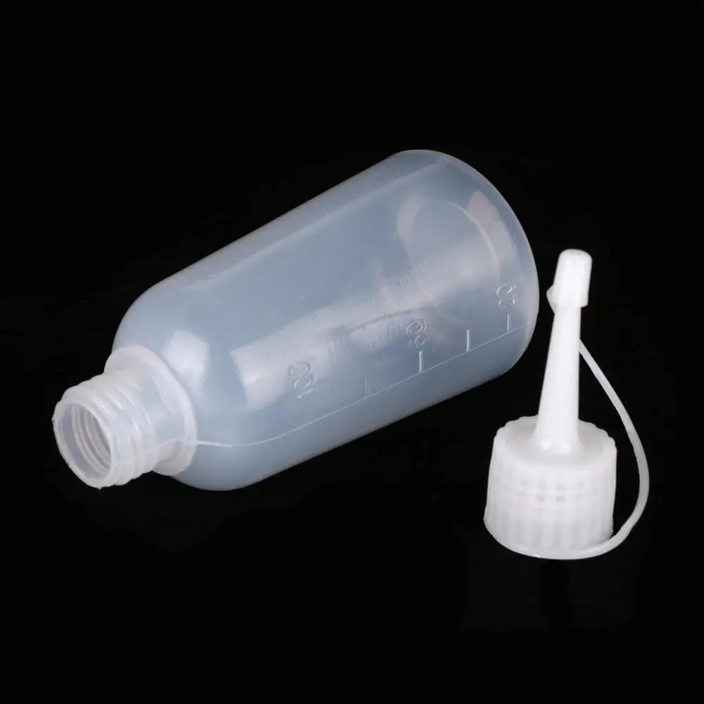 100Ml Nhựa Trong Suốt Đầu Applicator Chai Nhựa Bóp Chai Với Đầu Nắp Đồ Thủ Công Nghệ Thuật Keo Dán Đa Năng Lọ đầm Suông